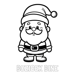 Online izdelana pobarvanka - Pobarvanka imena BOŽIČEK BINE in otroška pobarvanka Božička