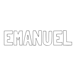 Online izdelana pobarvanka - Pobarvanka imena EMANUEL