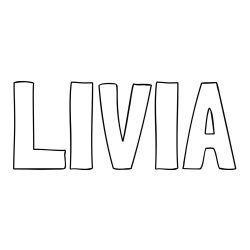Online izdelana pobarvanka - Pobarvanka imena LIVIA