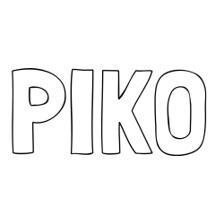 Online izdelana pobarvanka - Pobarvanka imena PIKO