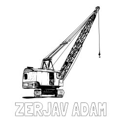Online izdelana pobarvanka - Pobarvanka imena ŽERJAV ADAM in pobarvanka žerjava