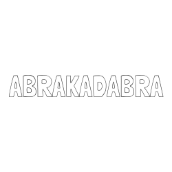 Pobarvanka imena ABRAKADABRA