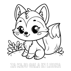 Online izdelana pobarvanka - Pobarvanka imena ZA KAJO GALA IN LEONA in pobarvanka lisičke