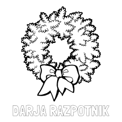 Online izdelana pobarvanka - Pobarvanka imena DARJA RAZPOTNIK in adventni venček