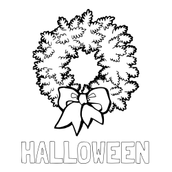 Online izdelana pobarvanka - Pobarvanka imena HALLOWEEN in adventni venček