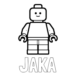 Online izdelana pobarvanka - Pobarvanka imena JAKA in pobarvanka LEGO figurice fanta