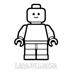 Online izdelana pobarvanka - Pobarvanka imena LARAJULIJAEMA in pobarvanka LEGO figurice fanta