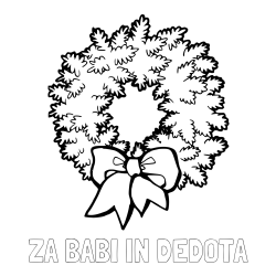 Online izdelana pobarvanka - Pobarvanka imena ZA BABI IN DEDOTA in adventni venček