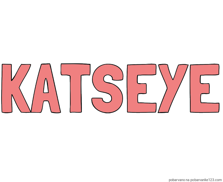 POBARVANA POBARVANKA - Pobarvanka imena KATSEYE
