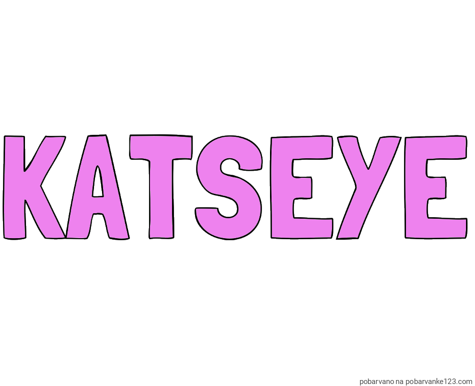 POBARVANA POBARVANKA - Pobarvanka imena KATSEYE