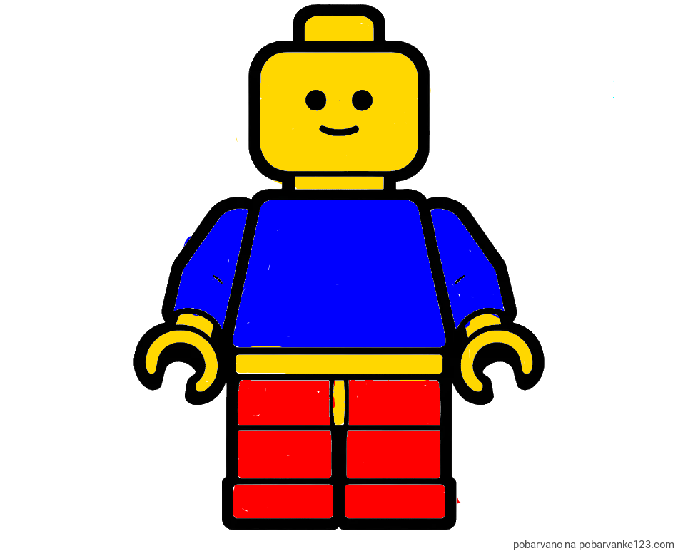 POBARVANA POBARVANKA - Pobarvanka LEGO figurice fanta