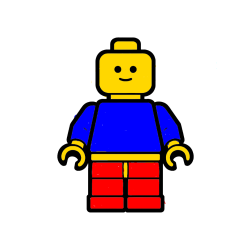 Pobarvana pobarvanka - Pobarvanka LEGO figurice fanta