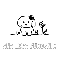 Online izdelana pobarvanka - Pobarvanka imena ANA LEVA BUKOVNIK in KUŽIKA
