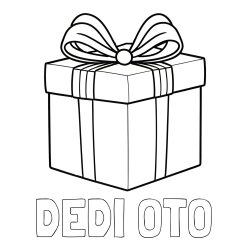Online izdelana pobarvanka - Pobarvanka imena DEDI OTO in pobarvanka darila s pentljo