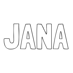 Online izdelana pobarvanka - Pobarvanka imena ЈАНА
