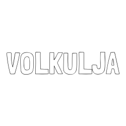 Online izdelana pobarvanka - Pobarvanka imena VOLKULJA