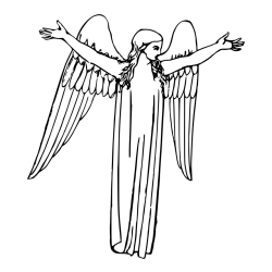 Lepa pobarvanka angela