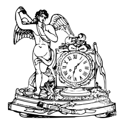 Pobarvanka angela z uro