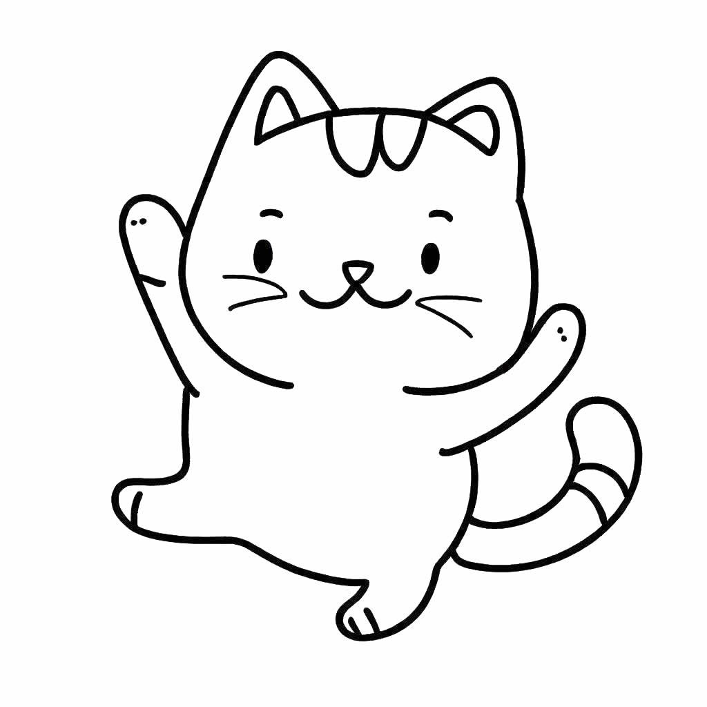 Pobarvanka razigrane mačke