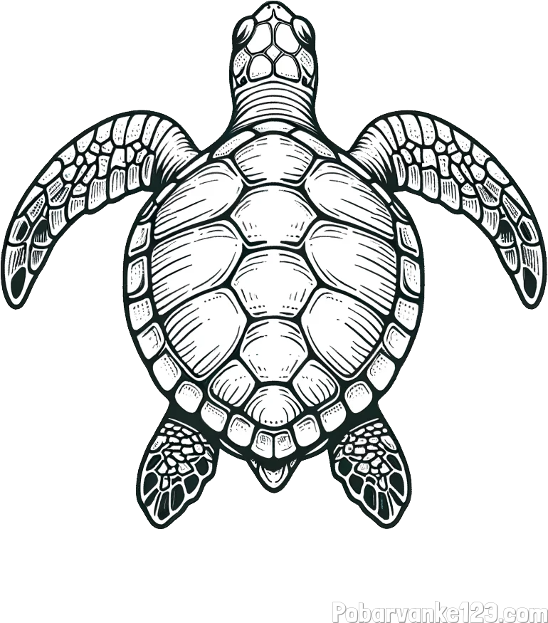 Enostavna pobarvanka želve