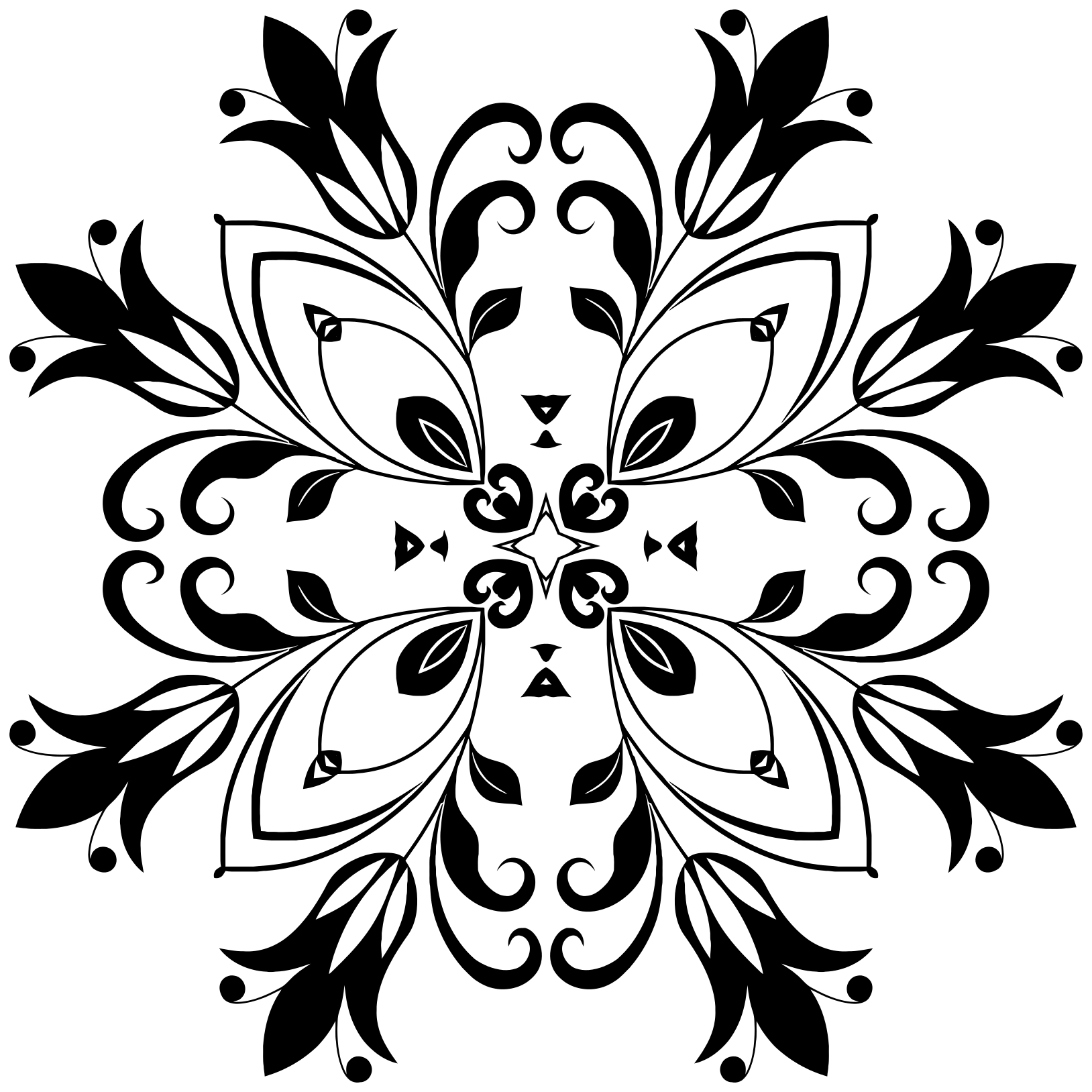 Pobarvanka mandale (cvetovi)