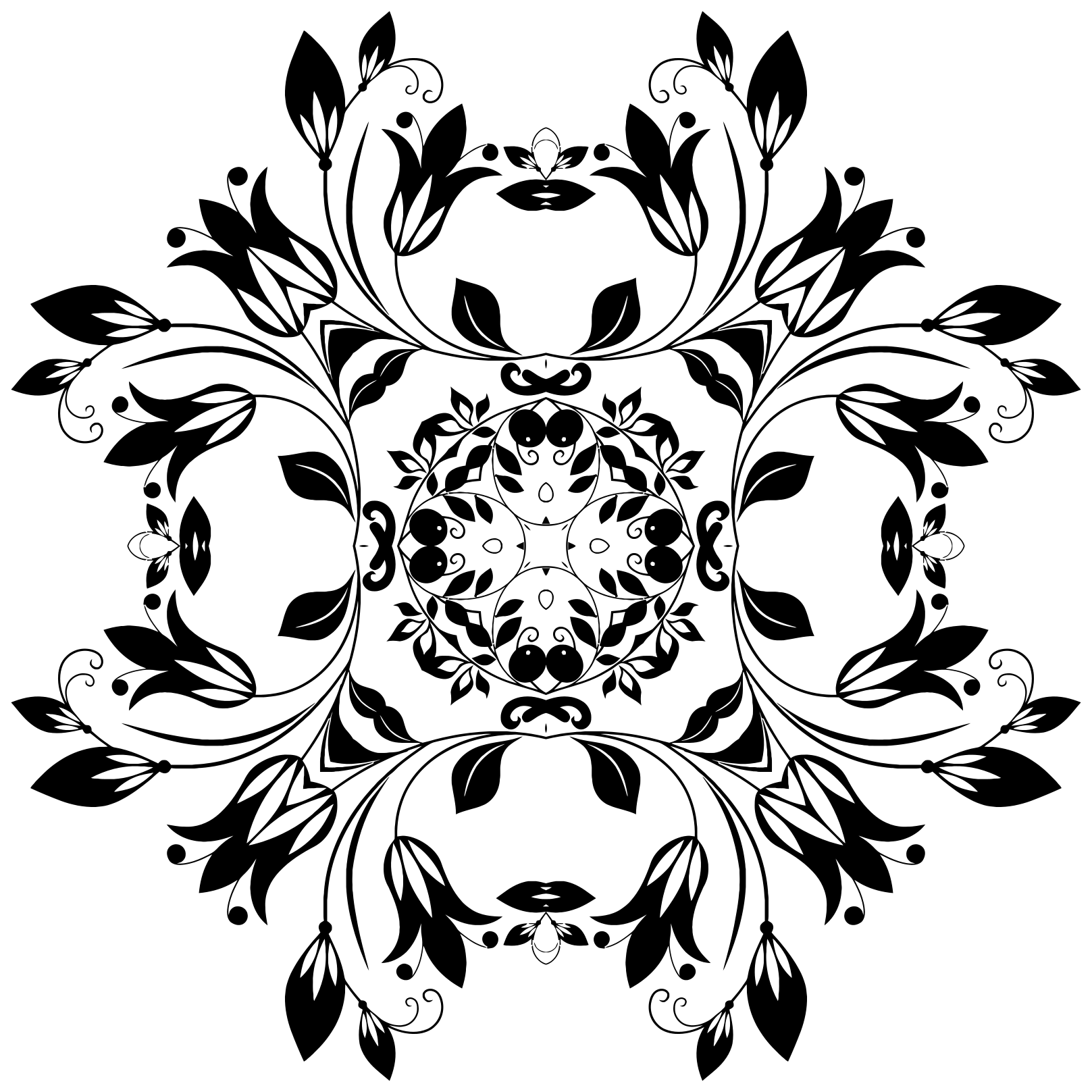 Pobarvnaka mandale (rože)