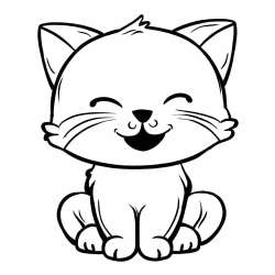 Pobarvanka prikupne mačke