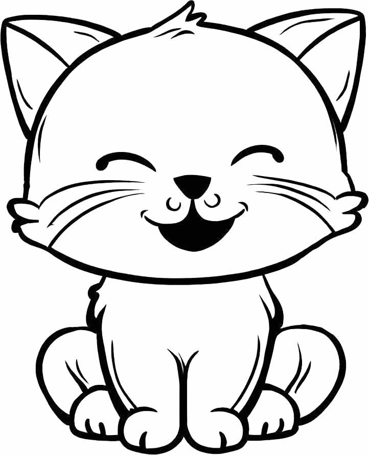 Pobarvanka prikupne mačke