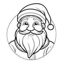 Otroška pobarvanka Božička v krogu