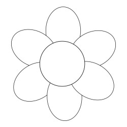 Otroška pobarvanka cveta