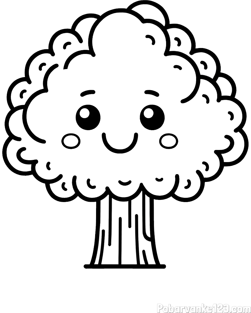 Otroška pobarvanka drevesa