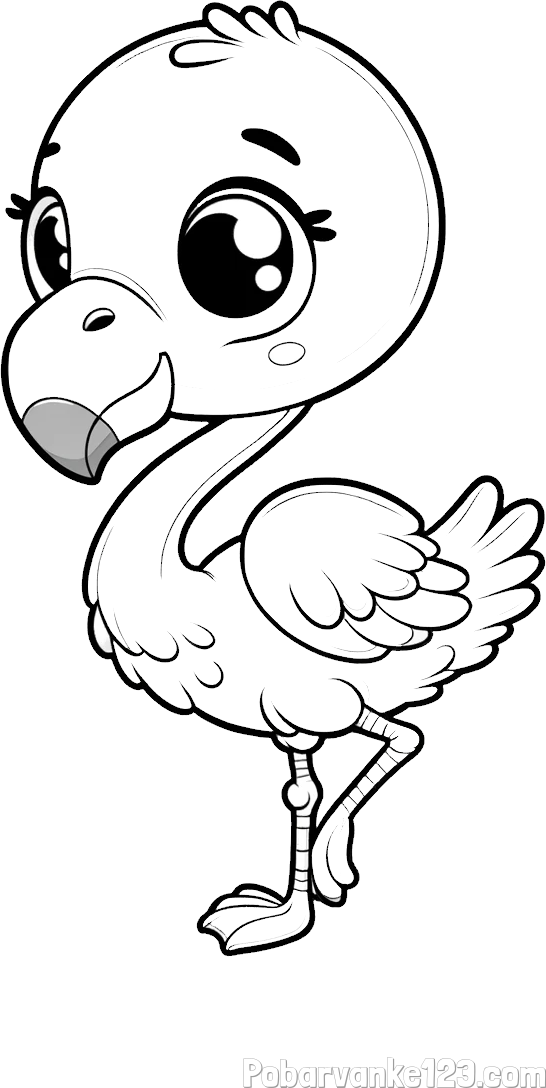 Otroška pobarvanka flaminga