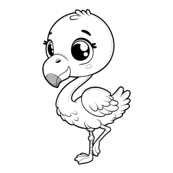 Otroška pobarvanka flaminga