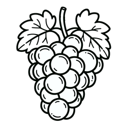 Otroška pobarvanka grozdja