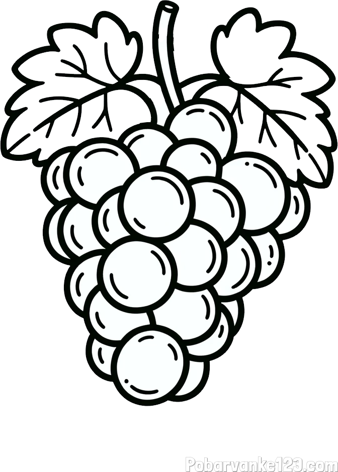 Otroška pobarvanka grozdja