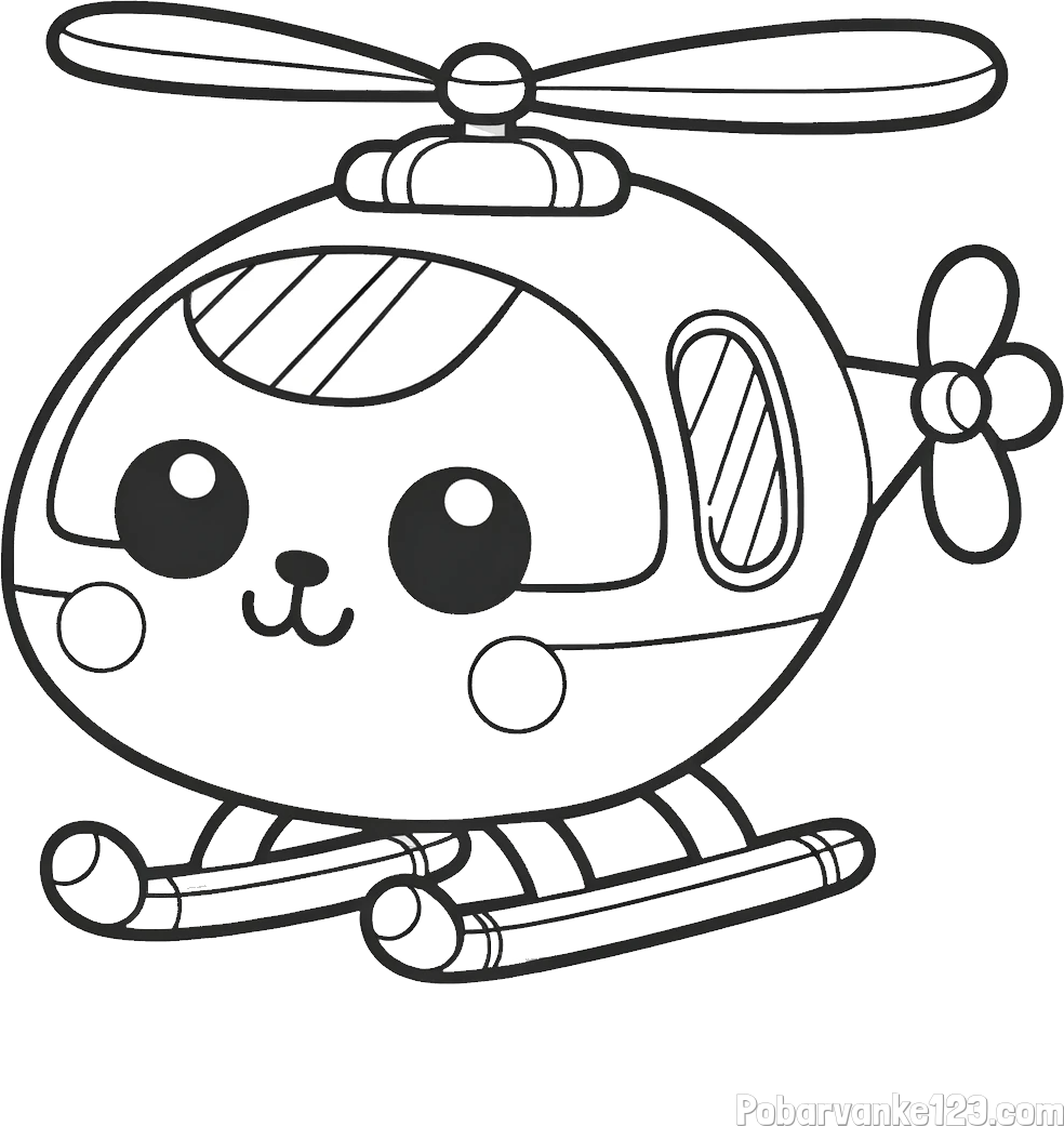 Otroška pobarvanka helikopterja