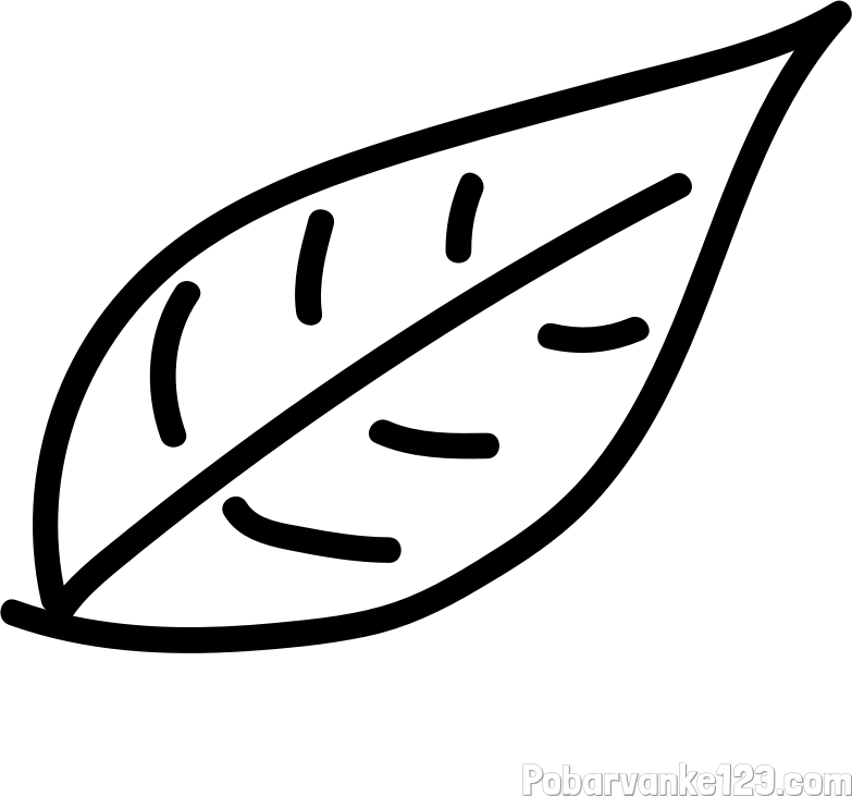 Otroška pobarvanka jesenskega lista