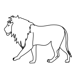 Otroška pobarvanka leva