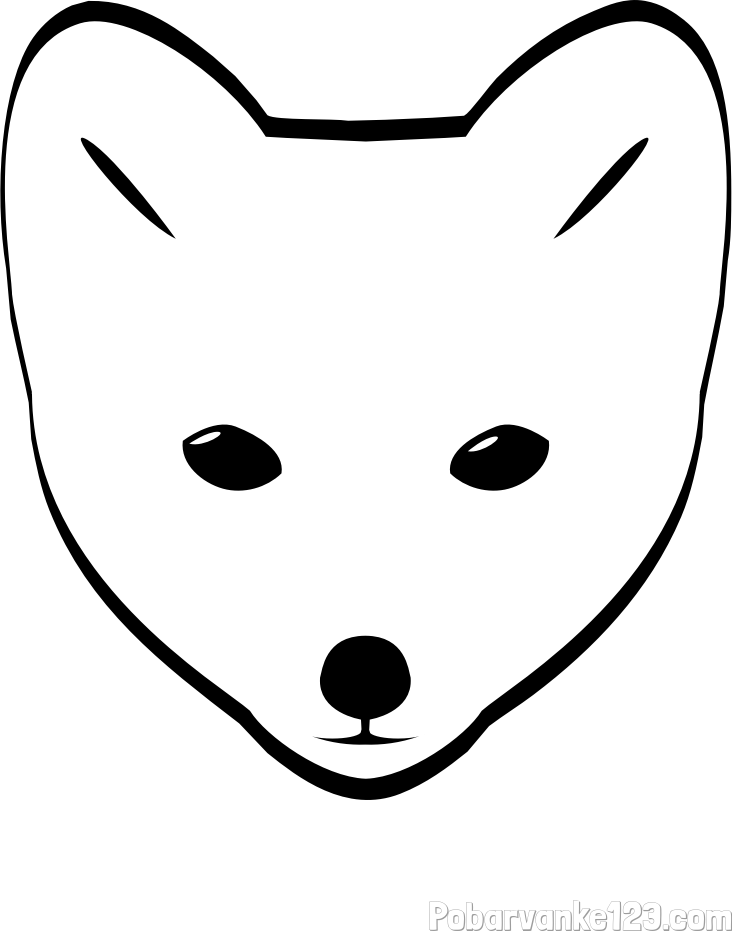 Otroška pobarvanka lisičje glave