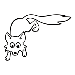 Otroška pobarvanka ljubke lisičke