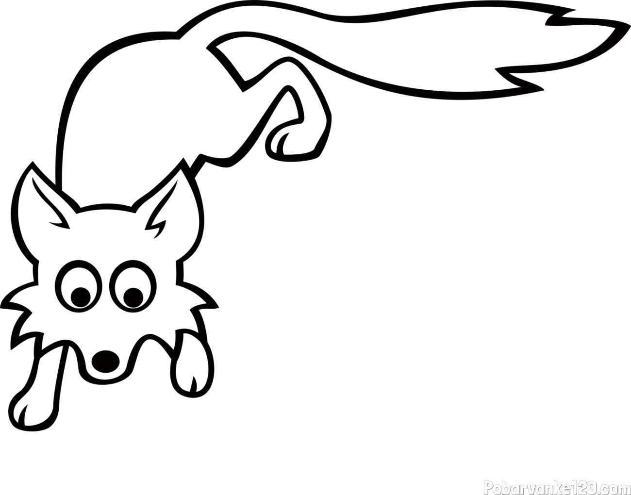 Otroška pobarvanka ljubke lisičke