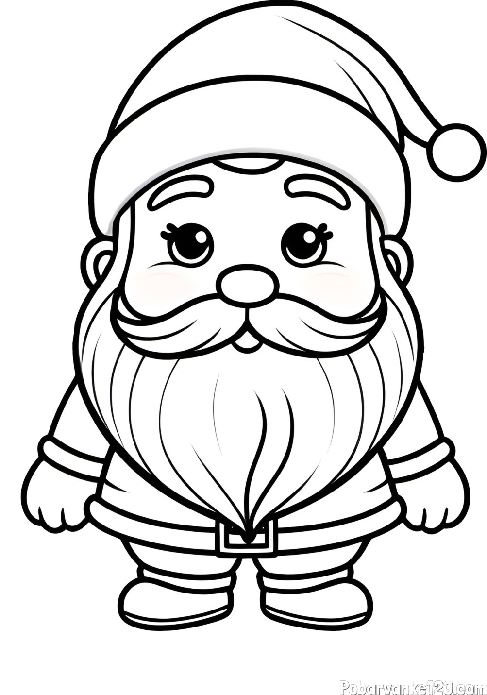 Otroška pobarvanka ljubkega Božička