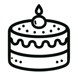 Otroška pobarvanka majhne torte