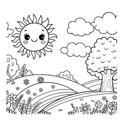 Otroška pobarvanka narave