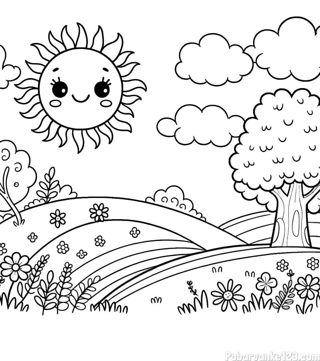 Otroška pobarvanka narave