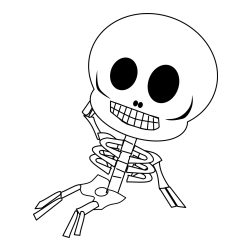 Otroška pobarvanka okostnjaka