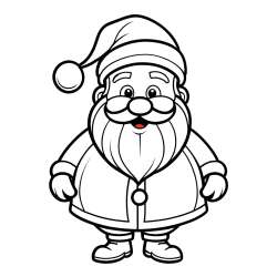 Otroška pobarvanka prikupnega Božička