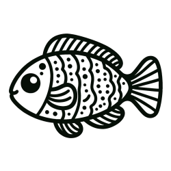 Otroška pobarvanka ribe