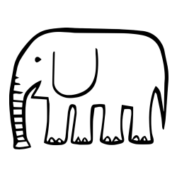 Otroška pobarvanka slona