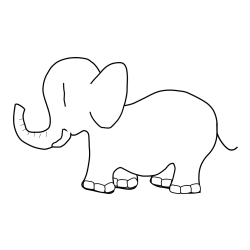 Otroška pobarvanka slončka